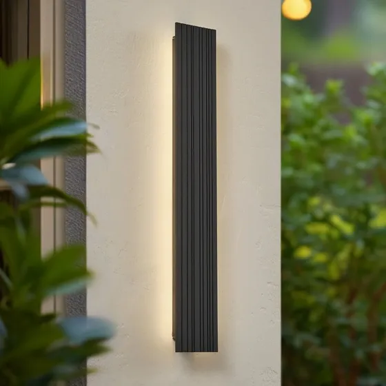Lucande Melira LED Buitenwandlamp - Antraciet - 60 cm