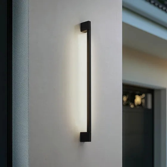 Lindby Neano LED Wandlamp, 90 cm, Zwart, IP54