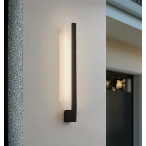 Lindby Neano LED Wandlamp - Zwart - 60 cm - IP54