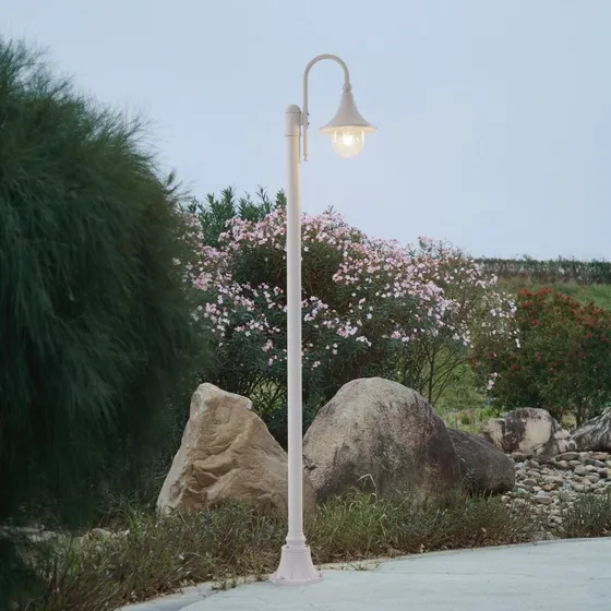 Lindby Buitenlamp Daphne, 220 cm, Wit, E27