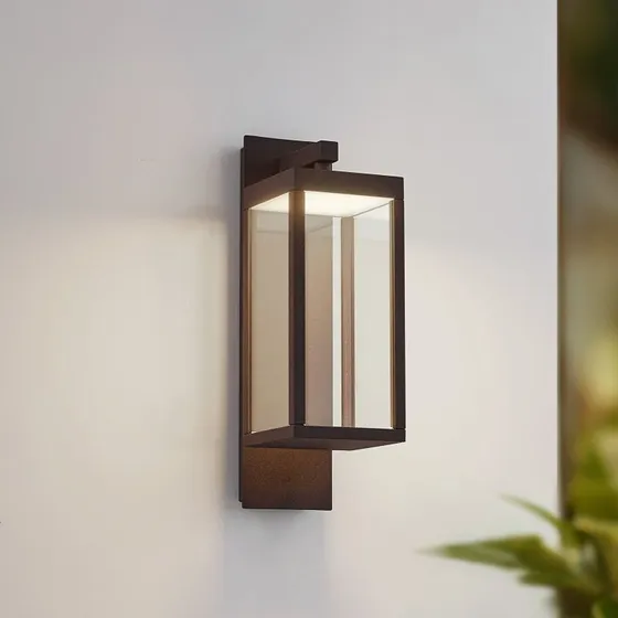 Lucande Ferdinand LED buitenwandlamp - Roestkleur - Aluminium