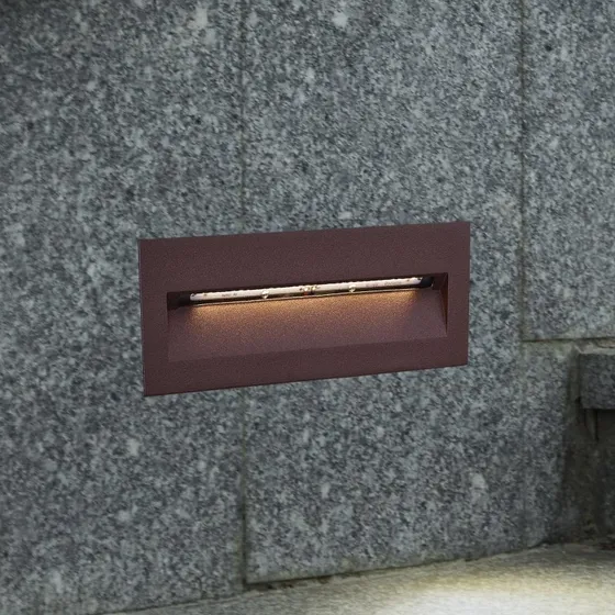 Lucande Loya LED Wandlamp Roest - 23x8 cm - IP54