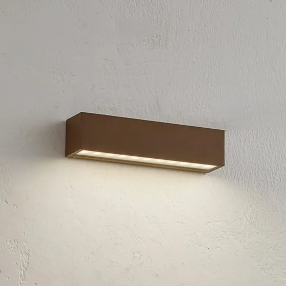 Lucande Lengo LED Buitenwandlamp - Bruin - 25 cm