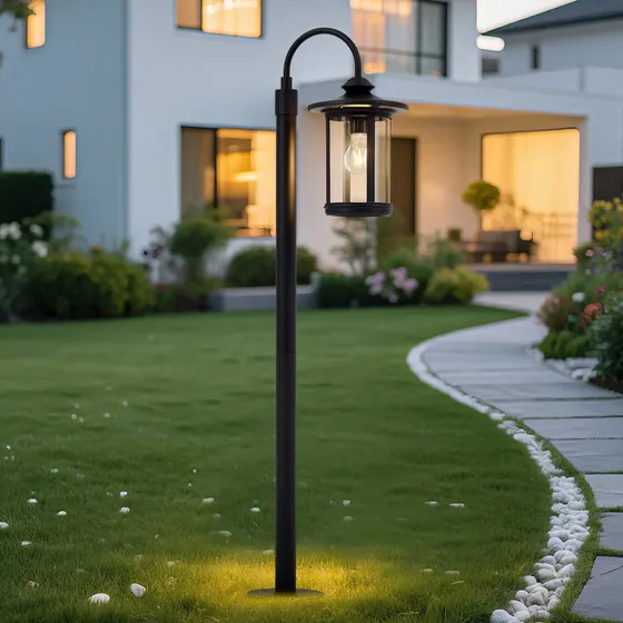 Lindby Zayn Tuinpadverlichting - Zwart Aluminium - 109 cm