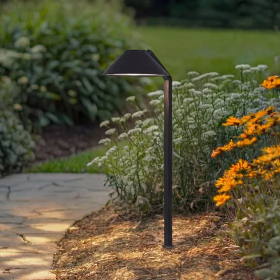 Lindby Capelo LED Grondspies Lamp - Zwart Aluminium - 77 cm