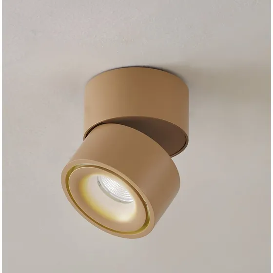 Arcchio LED plafondspot Rotari, bruin, 8,9W, dimbaar