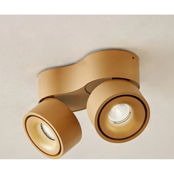 Arcchio LED plafondspot Rotari, bruin, 2-lamps, 8,9W dimbaar