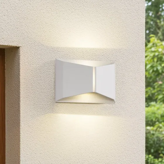 Lindby Anlira LED Buitenwandlamp - Wit - Up & Down - IP65