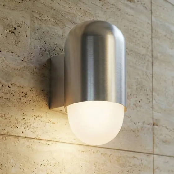 Lindby Pilva Buitenwandlamp - Aluminium - IP44 - E27
