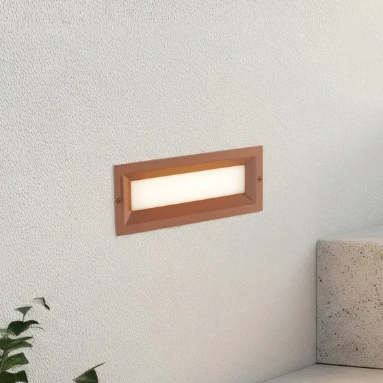 Lucande Lachlain LED Wandlamp - Roest - 25 cm - IP65