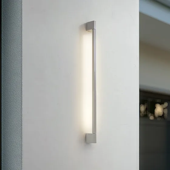 Lindby Neano LED buiten wandlamp, steengrijs, 90 cm, IP54
