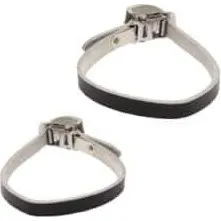 Merkloos Touclipsriem Leer Zwart (2 stuks)