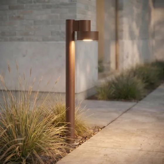 Lucande LED Tuinpadverlichting Elune, Bruin, 77 cm, IP44