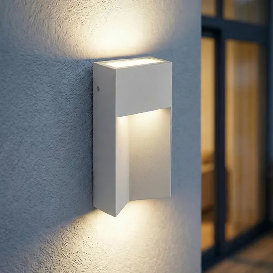 Lucande Kaholo LED Buitenwandlamp - Lichtgrijs - CCT - IP44