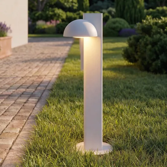 Lucande Velira LED tuinpadverlichting, lichtgrijs, 77 cm