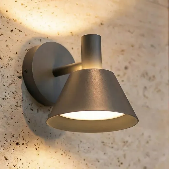 Lucande Tabena LED Buitenwandlamp - Matzwart - CCT - IP44