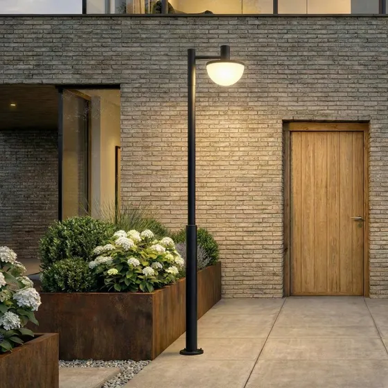Lucande Toras LED buitenlamp - CCT dimbaar - Zwart - Aluminium