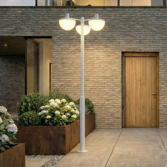Lucande Toras LED Buitenlamp - Lichtgrijs - 3-lamps - CCT-dimbaar