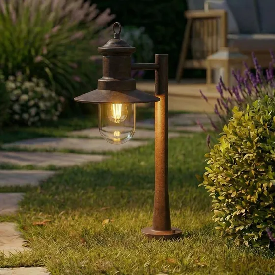 Lindby Eloretta Tuinpadverlichting, 60 cm, Roest, IP44