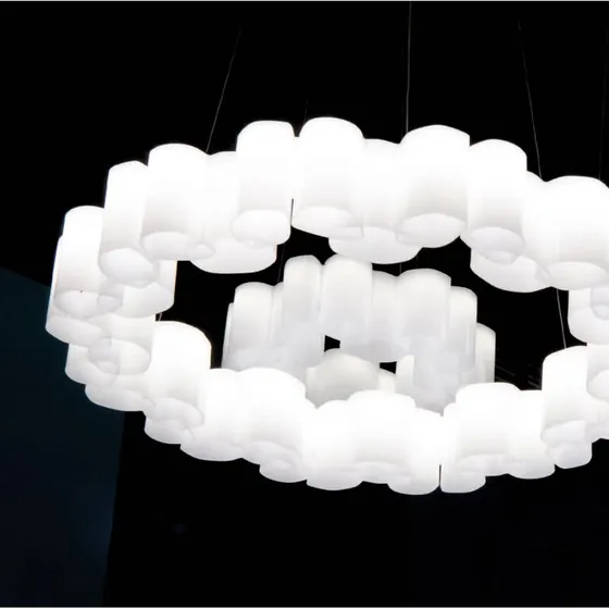 Stilnovo Honey LED Hanglamp - Rond, 58 cm, Dimmbaar, Wit