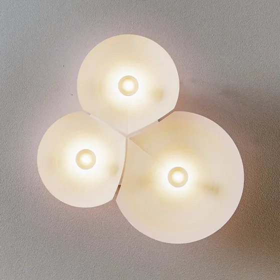Luceplan Bulbullia LED-wandlamp - Wit - 3-lamps