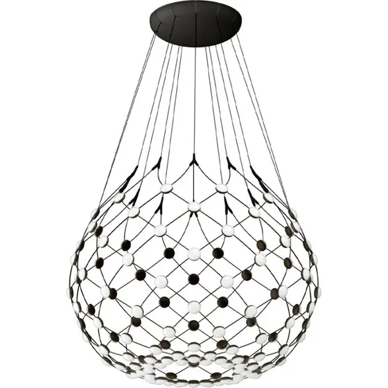 Luceplan Mesh LED hanglamp Ø 80 cm, zwart