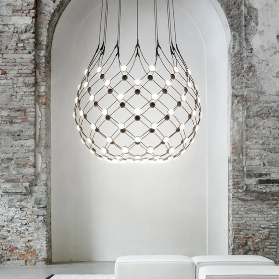 Luceplan Mesh Hanglamp Ø100xH90 Zwart