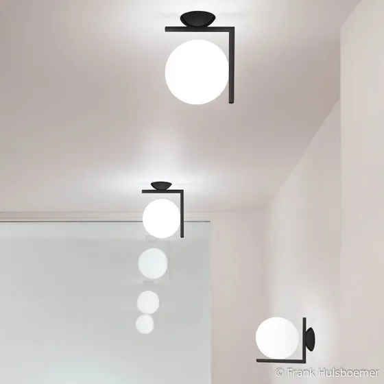 Flos IC Lights C/W1 Wandlamp - Matzwart - Design