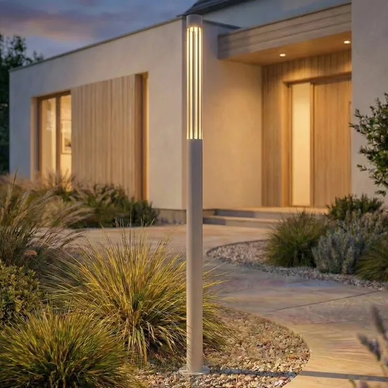 Lindby Fjorya LED Tuinpadverlichting - Steengrijs - 90 cm