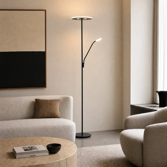 Lucande Raymond LED vloerlamp - Zwart - CCT - 180 cm