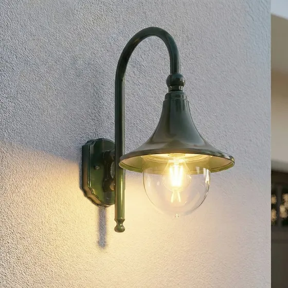 Lindby Buitenwandlamp Daphne - Groen - Antiek - E27 - IP44