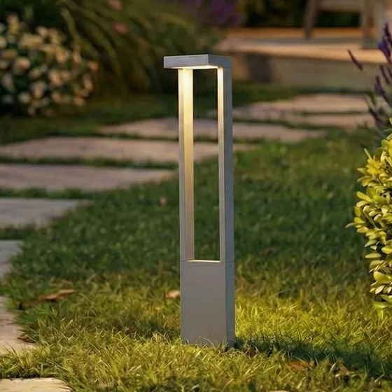 Lindby Lonete LED tuinpadverlichting - Steengrijs - 65 cm