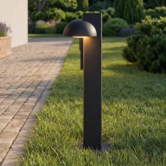 Lucande Velira LED tuinpadverlichting, zwart, 77 cm, IP44