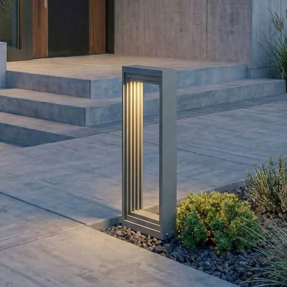 Lucande Ashkan LED sokkellamp, 40 cm, antraciet, IP65