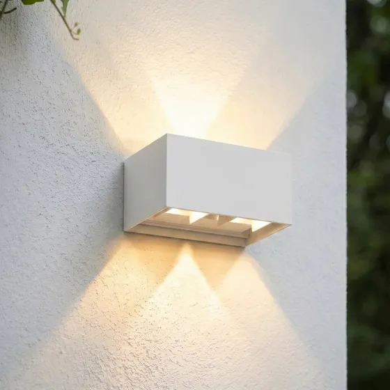 Lindby Nivar LED Buitenwandlamp - Wit - 20 cm - IP54