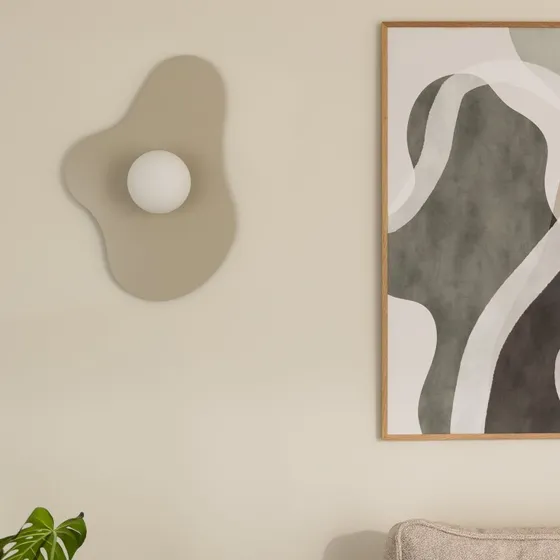 Globen Lighting Illusion Wandlamp - Beige Glas - 60 cm