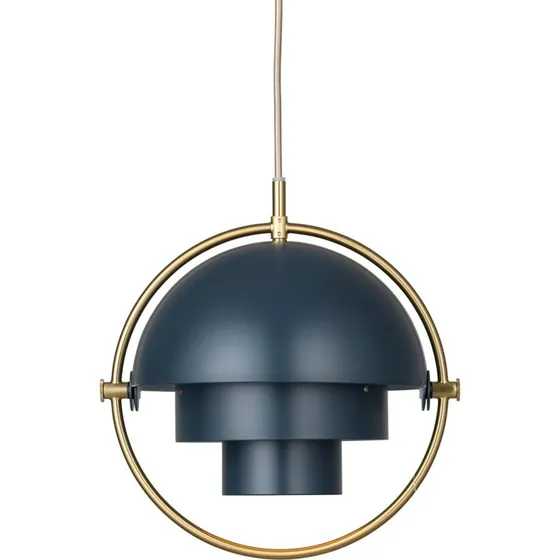 Gubi Multi-Lite Hanglamp S, Ø 27 cm, Messing/Midnight Blue