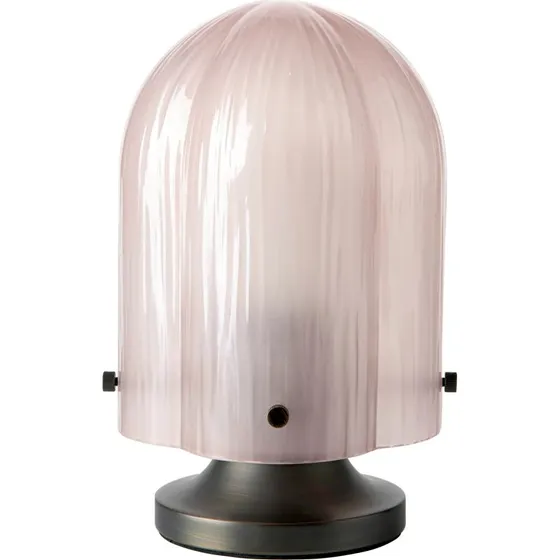 Gubi Tafellamp Seine - Antiek Messing & Koraalroze Glas