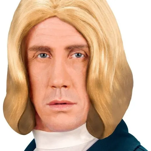 Amadeus Blond Pruik, Lichtblond, In Doos