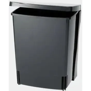 Brabantia Inbouwemmer 10L Zwart - Rechthoekig