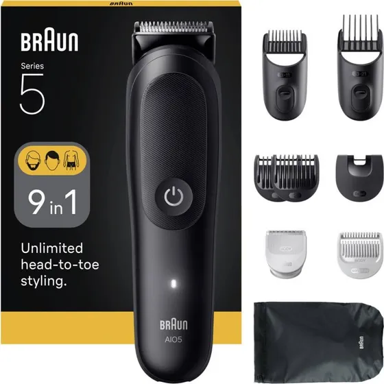Braun All-in-One Series 5 AIO5540 9in1 Baard- en Lichaamstrimmer Zwart