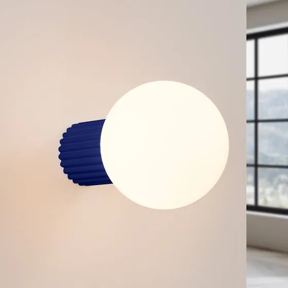 Sollux Lighting ORBI Wandlamp Ultramarijnblauw Ø12cm IP44 G9