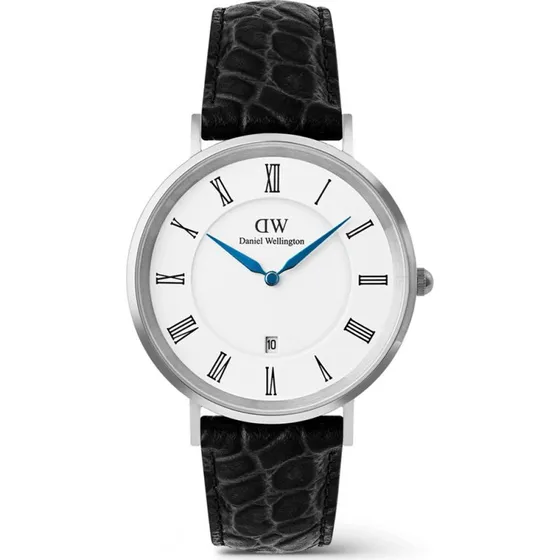 Daniel Wellington Classic Roman Numerals 40 mm Zilver Leren Band