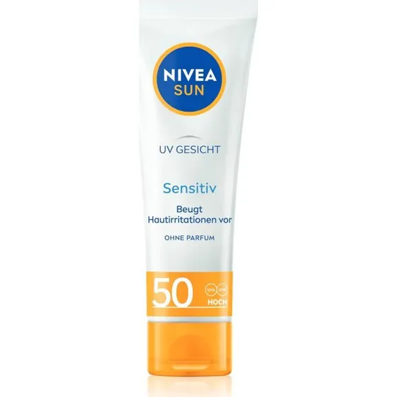 Nivea Sun Zonnebrandcrme Gezicht Gevoelig SPF 50, 50 ml