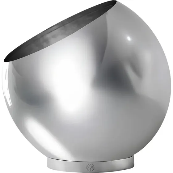 AYTM bloempot Globe, Ø 37 cm, Zilver, Roestvrij staal