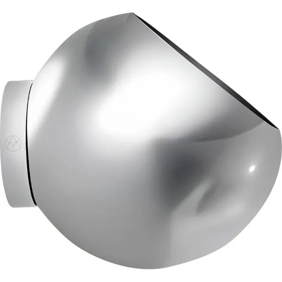 AYTM Wandbloempot Globe, Ø 17 cm, Zilver, Roestvrij Staal
