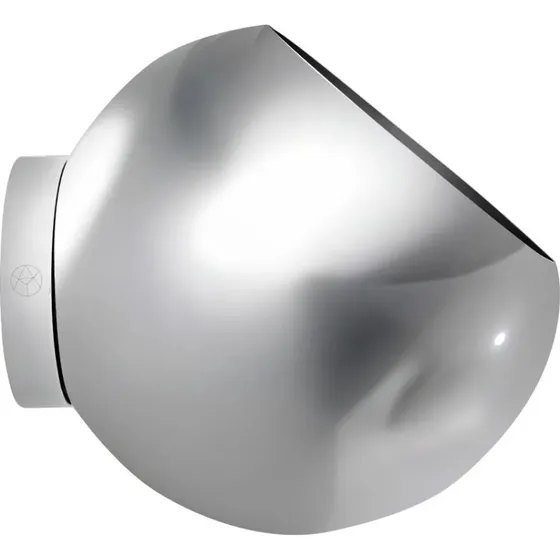 AYTM Wandbloempot Globe Ø 21 cm, Zilver, Roestvrij Staal