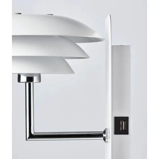 Dyberg Larsen DL20 USB Shelf Wandlamp - Wit