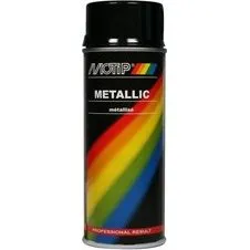 Motip Metallic Zwart 400ml Spuitbus