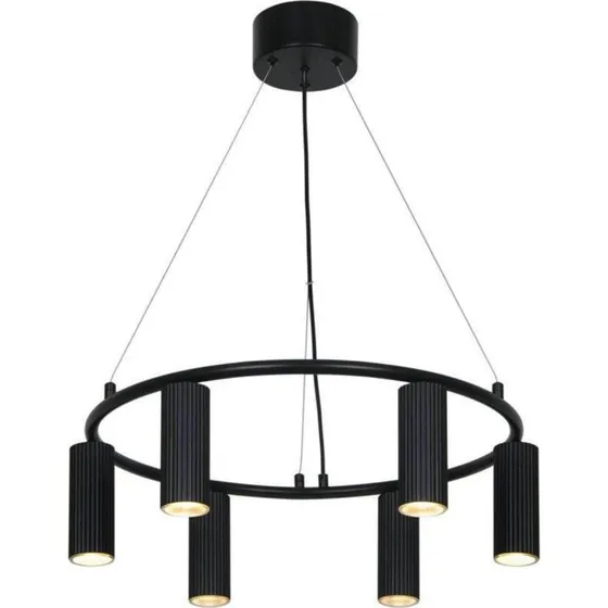 Nordlux Vico Hanglamp Zwart - 6-Lichts - Aluminium
